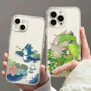 Cute Totoro Animal Print Customized Silicone Smartphone Case - Anti-Finger Soft TPU Cover with Protection for S25, S24, S23, S22, S21, S20 FE, Note20, Note10 Plus, Ultra, Lite 5G Mobile Devices, Phone Accessories