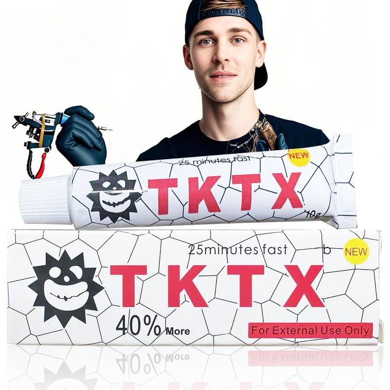 T-K-T-X Painless Tattoo Cream - Maximum Strength - Natural Ingredients Extra Strength Tattoo For 6-8 Hours