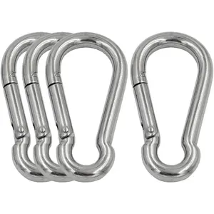 304 Stainless Steel Spring Snap Hooks, Outdoor Spring Clips Buckles