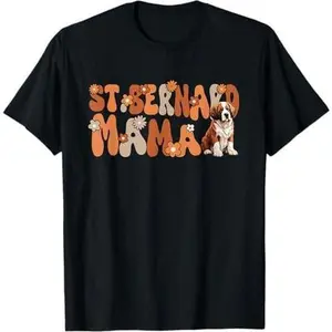 Saint Bernard Groovy World's Best St. Bernard Mama T-Shirt