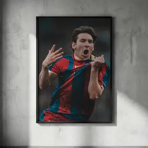 Lionel Messi Barcelona Poster - Iconic 2011 UCL Final Celebration Wall Art, Football Legend Print, Barca Fan Gift, Sports Room Decor Poster( Unframed - Print Only )