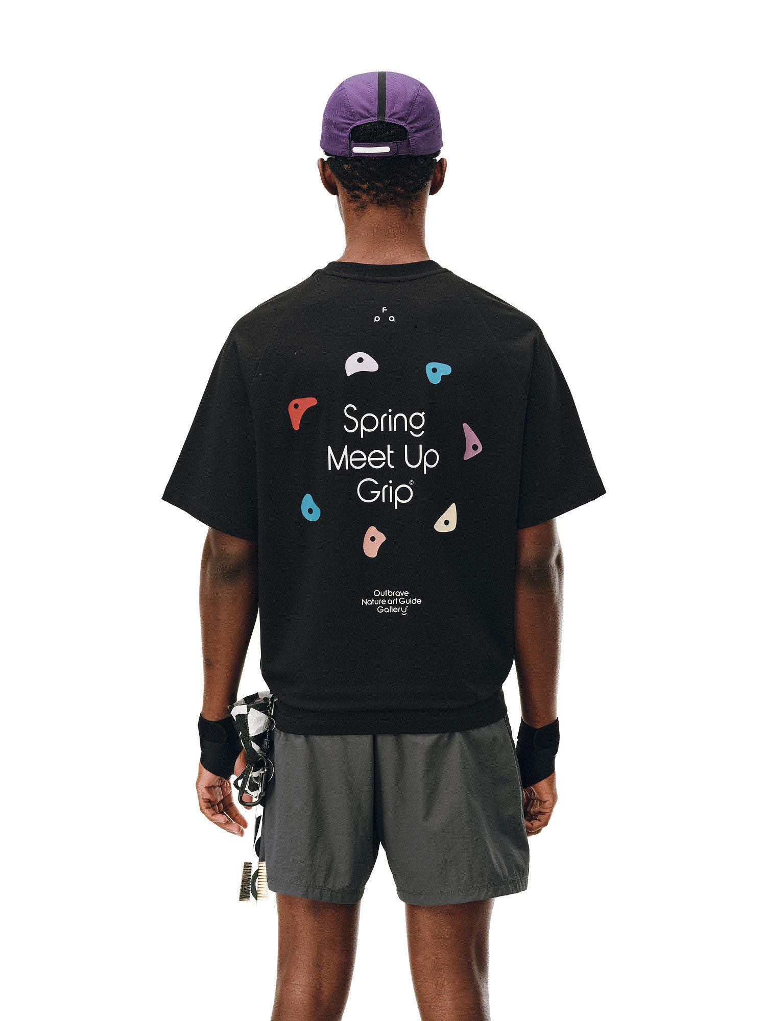 FPA Men’s Climbing Graphic Color Block T-Shirt – Crew Neck, Premium, Summer Outdoor Fashion Tee