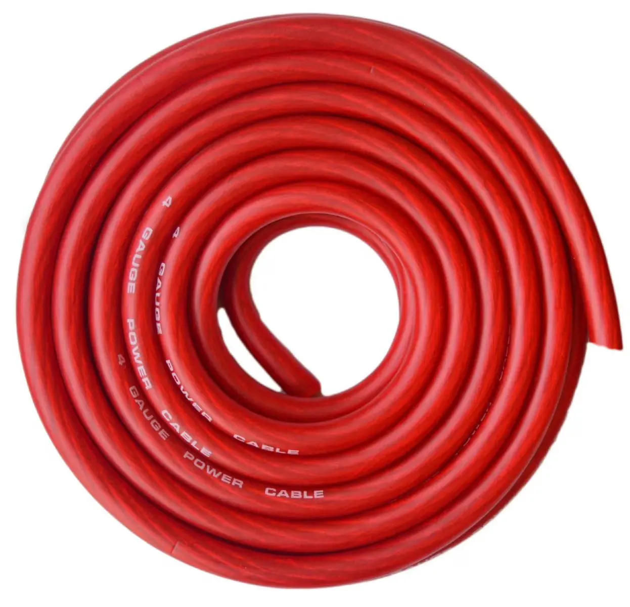 Absolute P4-50RD 50' 4-Gauge Red Copper Mix Power Ground Wire Cable
