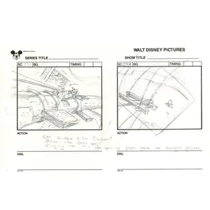 Chip n Dale Rescue Rangers Original Production Animation Storyboard Walt Disney FIRST EPISODE 1988 A27