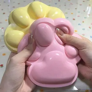 Large Cat Paw Slow Rebound Squeeze Toy, Handmade Cute Sticky Claw Stress Relief, Ultra Soft Relaxing Party Gift, 1/2 Pack