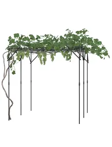 【GARVEE】Extra-Large Square Trellis 79.5"x79.5" and 【GARVEE】U-Shape Metal Cucumber Trellis for Raised Beds - Durable Metal Grids and Detachable Garden Arch for Vertical Planting, Climbing Vegetables, and Outdoor Privacy