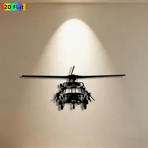 1pc Helicopter Metal Wall Art, Art Wall Decoration, Helicopter Statue Mural, Ideal Gift for New Year, Fathers Day, Aviation Enthusiasts, Rust-Resistant Metal Wall Decor Wall Sculptures, Perfect for Garage Wall & Garden Fence, Aviation Decor, Home Decor