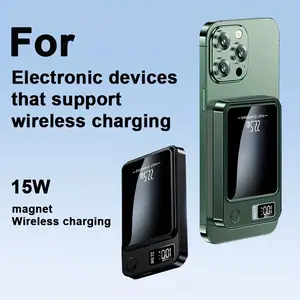 10000mah magnetic power bank , 15W MagSafe wireless charging, with digital display, suitable for iPhone 12-17 pro max series, AirPods  powerbank Chargeable Smartphone Travel Battery Pack