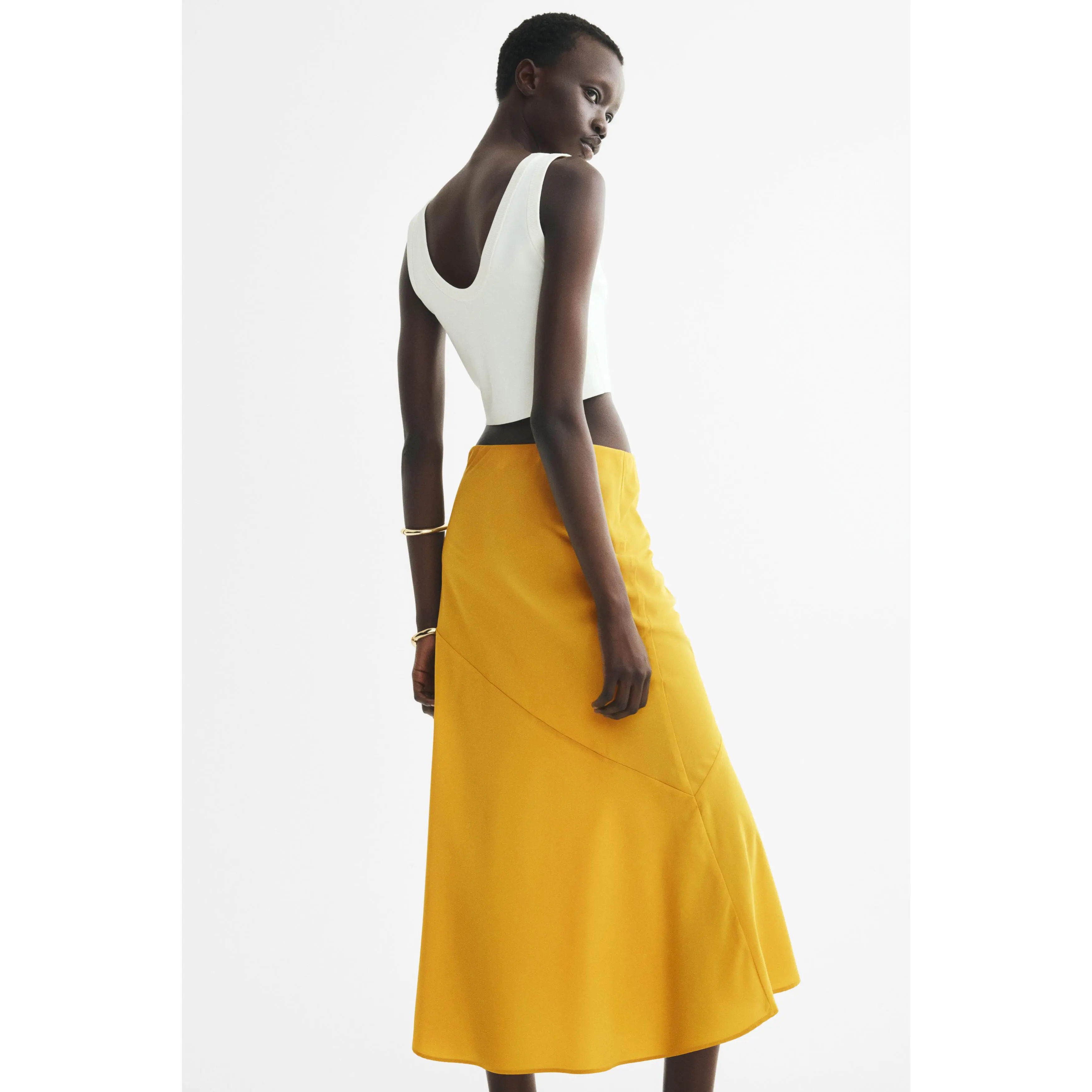H&M Satin slip skirt