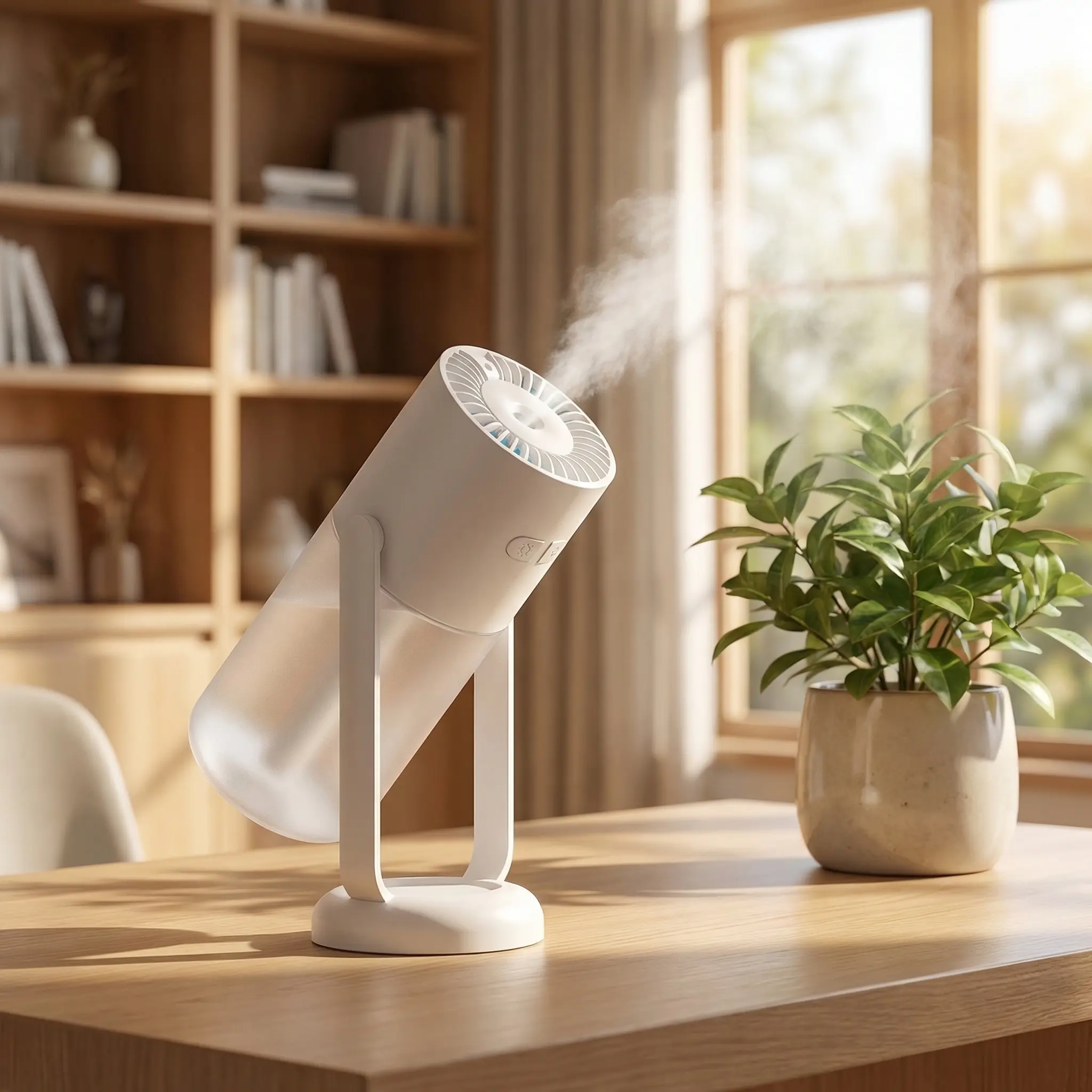 Humidifiers for Bedroom, Portable Cool Mist Cool Mist RGB Humidifier, 260ml with 360° Rotation Stand, 40ml/h, for Car, Home, Office, Travel (White)#SummerWins#Fathersdaygift
