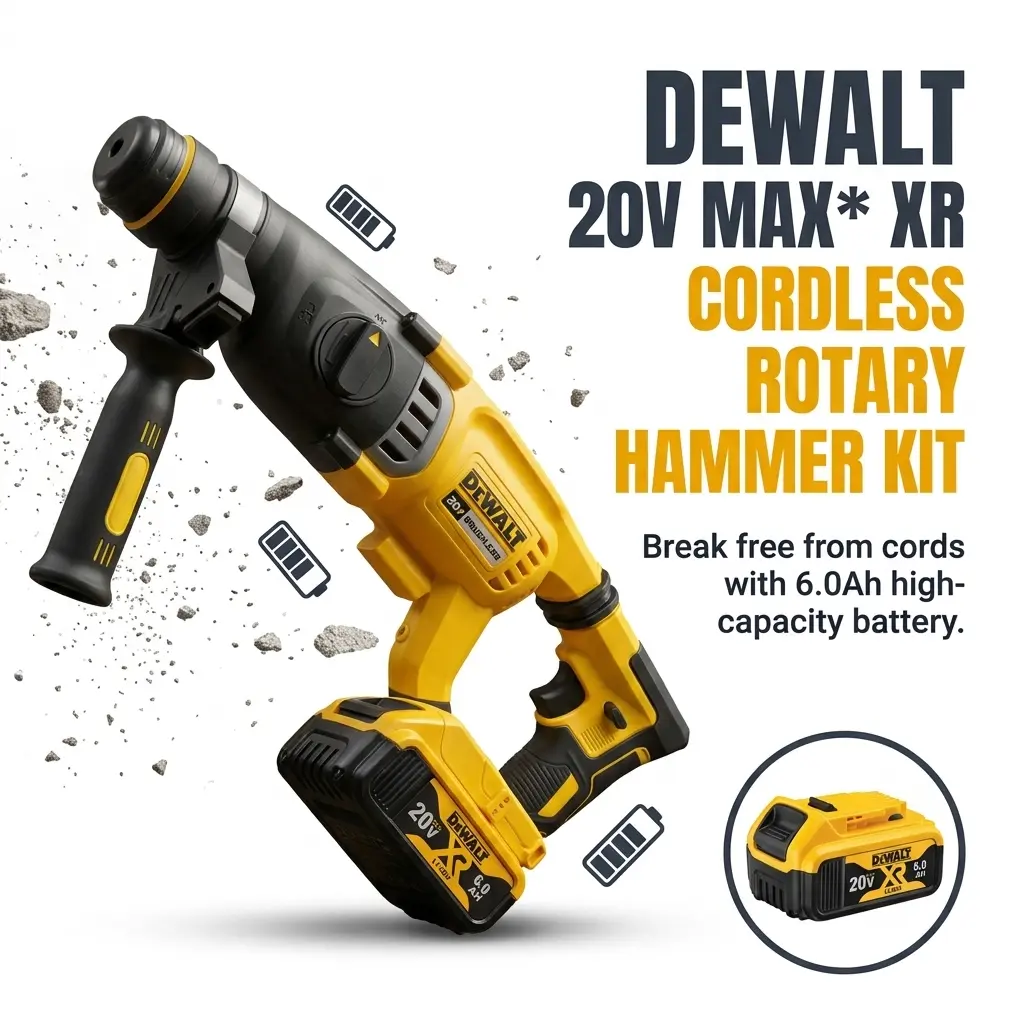 DEWALT DCD263 1/2-Inch High-Performance Power Drill Driver - 3-Speed Control, Dual Work Lights, for Concrete Drilling, Professional Repairs (Tools & Hardware Power Tool) impact brushless Cordless Multi-Tool Kit