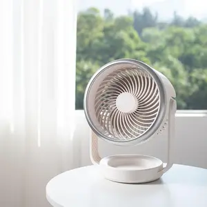 USB Rechargeable Desktop Fan, 4 Speed Wind Fan, Portable Small Fan with Front Mesh Cover, Removable, Non-slip Pad, One-click Operation Fan for Home Office