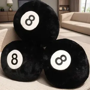 8 Ball Billiard Pillow Cushion for Sofa Bed Simulation Pool Table Plush Home Decor Gift  Soft Stuffed Backrest Cushion