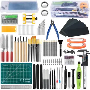 Gundam Tool Kit, 192 count Professional Model Tool Kit for Gundam, Modeling Tools for Models with  Sticker Operated Box, Model Building Tools Hobby Tools Craft Set for Repairing Fixing Painting