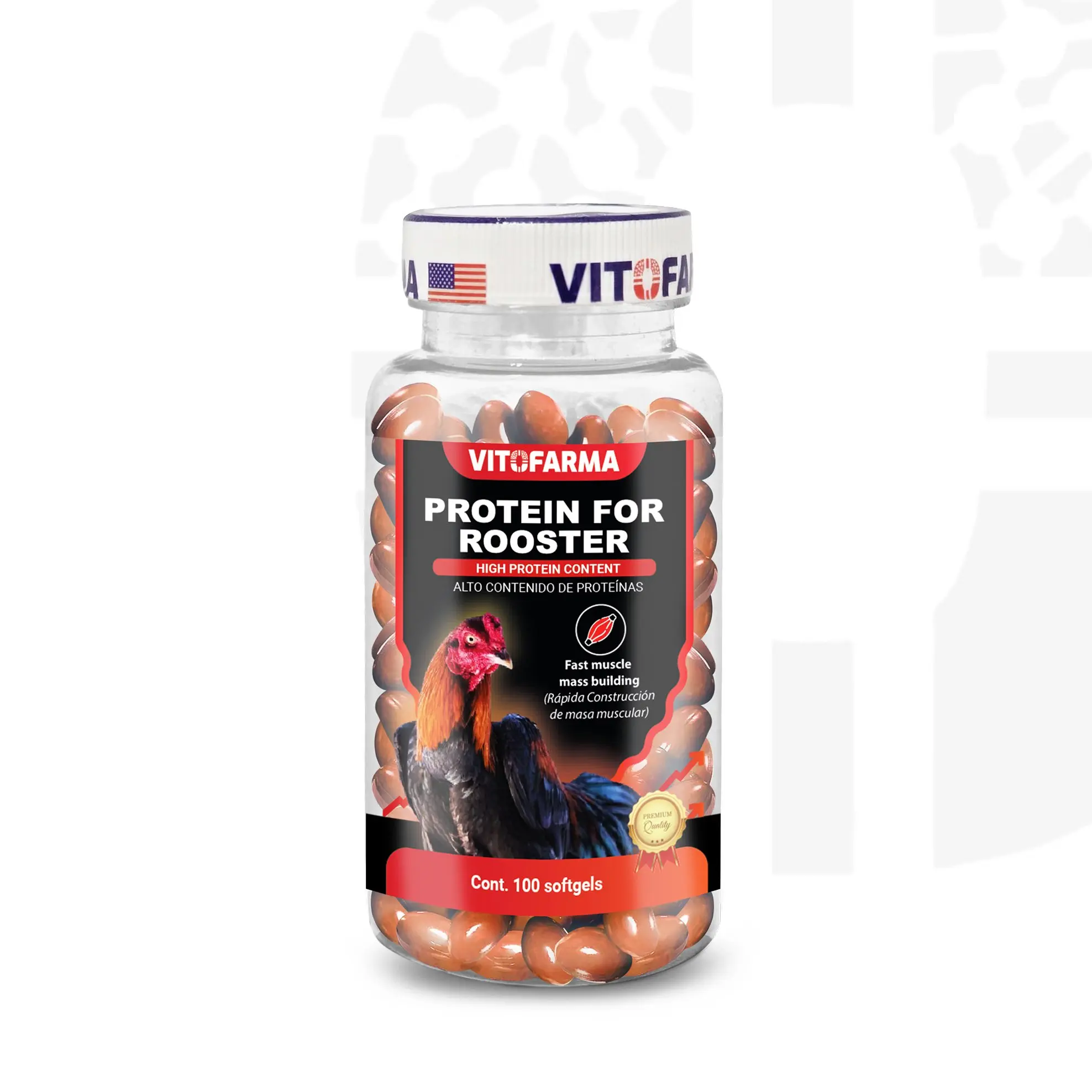 Proteinn  for Roosters 100 Softgels Poultry Dietary Supplement Daily Conditioning Support for Gamefowl and Chickens
