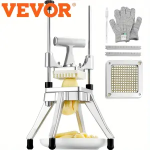 VEVOR commercial vegetable and fruit chopper 1/4 "blade heavy-duty professional food slicer Kattex French fry cutting machine onion slicer stainless steel for tomato, chili, potato, mushroom