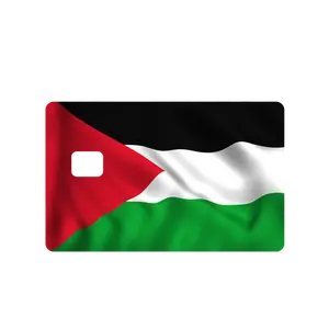 Custom Adhesive Stickers Palestine Flag Credit Card Sticker - High Quality, Waterproof, Stain Resistant