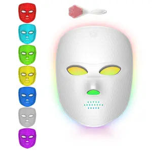 2027 New 7 Color Light Mask, Facial Beauty Care Tool, Anti-Wrinkle Acne Remover, USB Charging, Ideal Gift, Includes Cleansing Brush