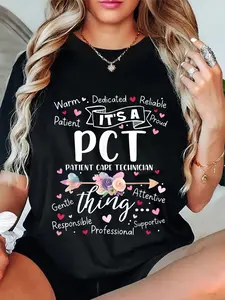 100% Cotton Unisex Patient Care Technician PCT Squad Team Crew Nurse Week T-Shirt