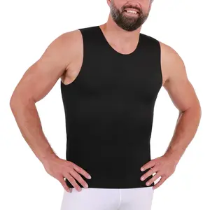 INSTA SLIM Big & Tall Compression Sleeveless Tank TS00N1BT – Men’s Crew Neck Body Shaping Muscle Tank, Tummy Control & Upper Torso Compression Shirt, Smooth Fit Undershirt, Made in USA