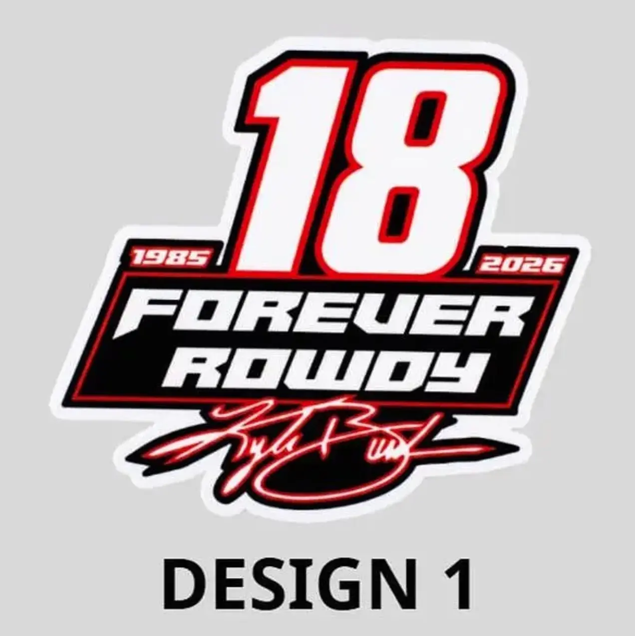 Kyle Busch Number 8 Tribute Commemorative Sticker, Cars, Trucks, Laptops, Coolers, Toolboxes, Windows & More Waterproof Vinyl Sticker