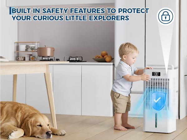 2026 Portable Air Conditioners With Remote ,3-in-1 Portable Air Cooler Fans, Swamp Cooler, Evaporative Air Cooler ,LED Screen, Air Coolong Fan for Outdoor Indoor,Air Circulation Cooling Fan with Dual Water Tanks