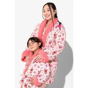 Bellabu Bear Bows & Blooms Bamboo Sherpa Bathrobe