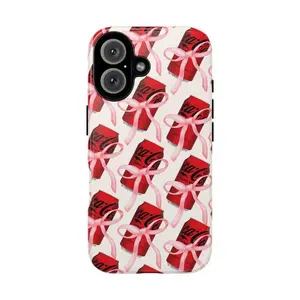 Coke Zero Phone Case Collage- A tough- dual-layer phone case with a bow coquette aesthetic gift for girlfriend- a fun and stylish accessory for fans of the brand