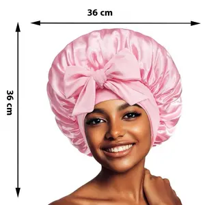 Colorful Satin Double-Layer Sleep Bonnet for Hair Protection