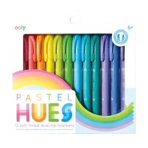 Pastel Hues Dual Tip Markers - Set of 12