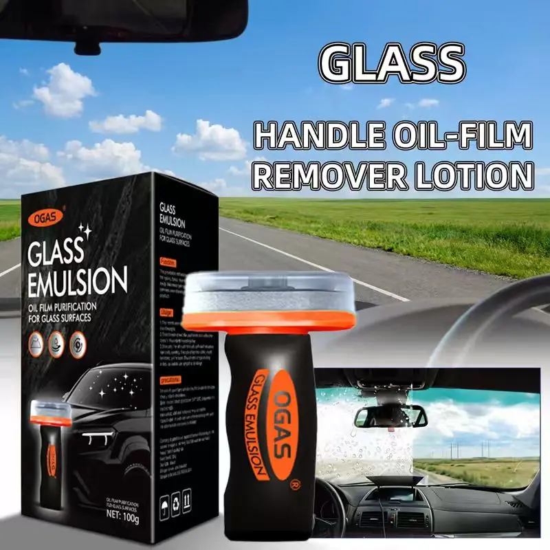 S-OGAS  Automotive Handheld Oil Flmr Cream,Glass DecontaminationWithoutTraces,Window Oil Film Cleaning,FastCleaning, CompactAnd Easy To Cary-100g Degreaser Cleaner