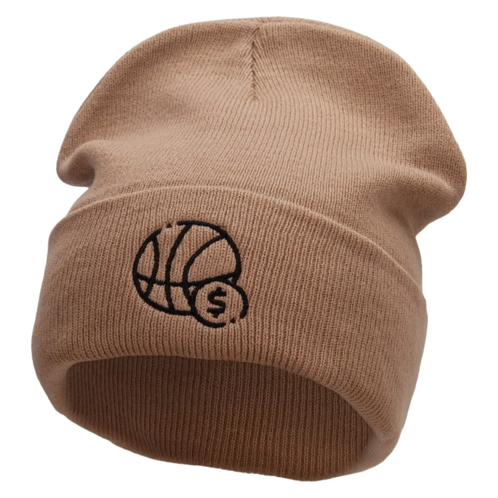 Basketball Bet Embroidered 12 inch Acrylic Cuffed Long Beanie