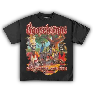 Vintage Goosebumps Say Cheese and Die Retro Halloween Tee with Iconic Camera Graphic