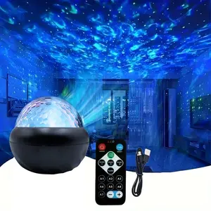 Starlight Aurora Atmosphere Projector Lamp, Multi-Color Galaxy Projector with Remote, Adjustable Brightness, USB Powered, Ideal for Bedroom, Home Theater, Wedding Decor