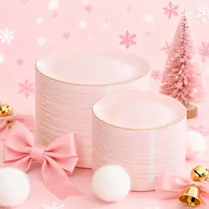 40-Piece Decorative Dinner Plates Set, Design, 8 Inch Romantic Dishes for Candlelight Dinners, Anniversaries & Birthdays, Salad Plates