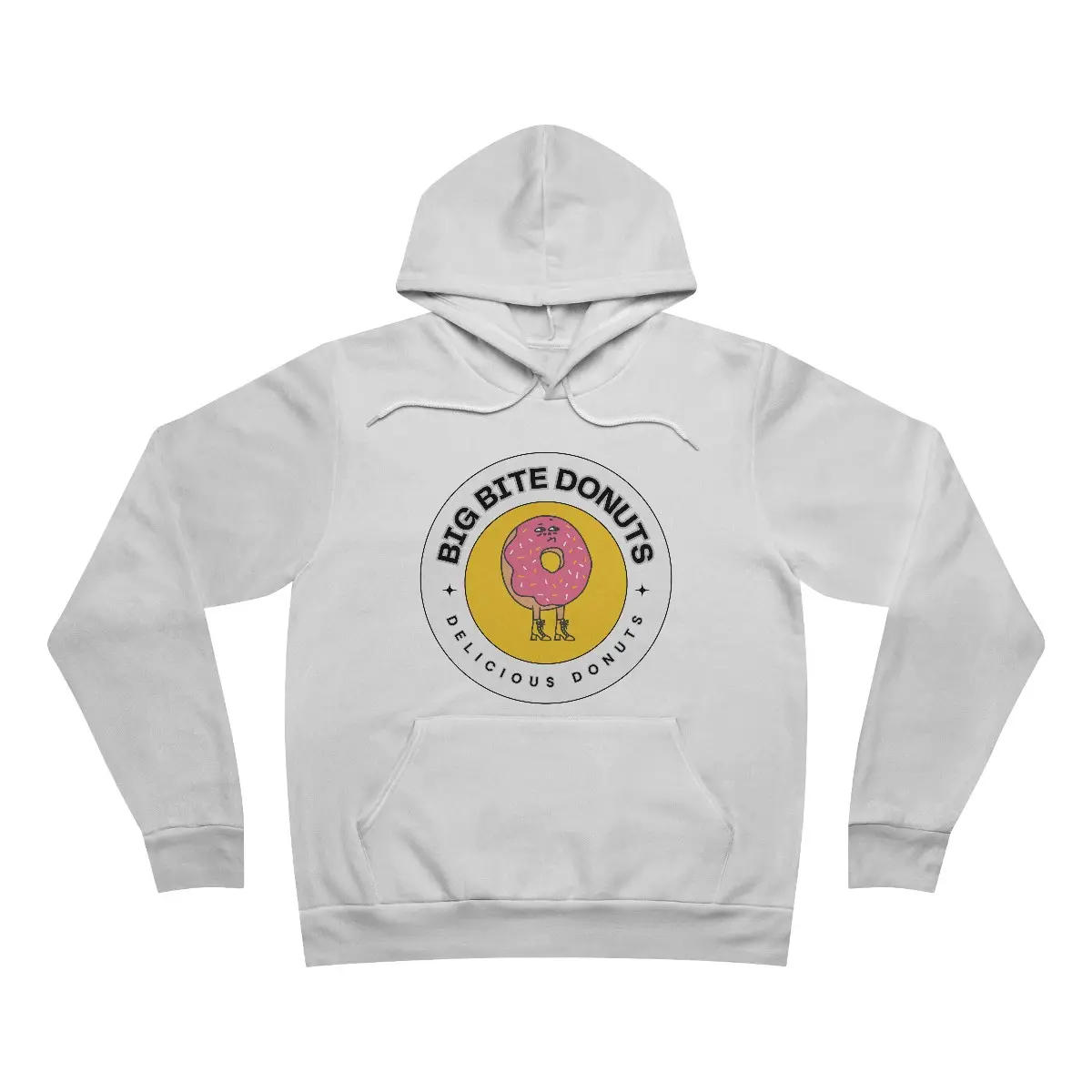 Big Bite Donuts Unisex Sponge Fleece Pullover Hoodie Casual Cotton