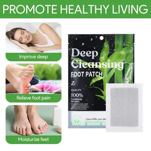 Sleep Detox Foot Pads,Natural Bamboo Vinegar Ginger Powder Foot Pads,Stress Relief Toxin Removal & Better Sleep,Deep Cleansing Foot Pads,SENSIOHOME.