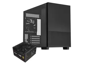 Rosewill Micro ATX Mini PC Computer Case with Pre-Installed 80+ Gold 650W ATX 3.1 Power Supply | Temper Glass Side Panel | 360mm Radiator Support | 1 x USB 3.0 | 1 x USB Type-C | 1 x 120mm PWM Rear Fan | FBM-Z1-650