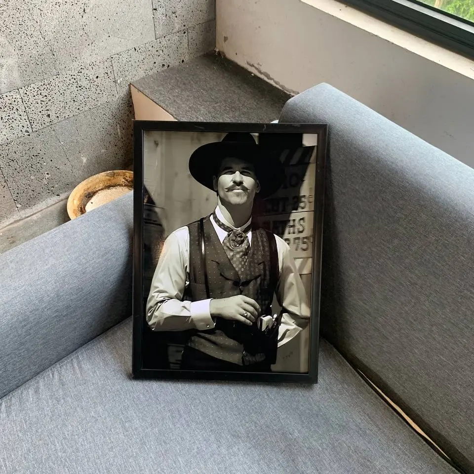 Doc Holliday Tombstone Poster No Frame, Tombstone Poster, Iconic Poster, Best Scene, Black and White, Retro Wall Art