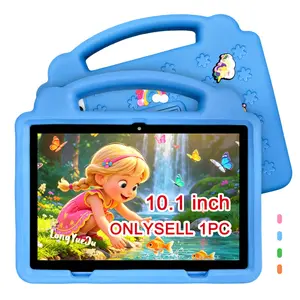 10.1 Inch Android Tablet PC, Education Entertainment Learning Toddler Tablet, HD Display, Parental Control, Shockproof Eva Case, Holiday Gift