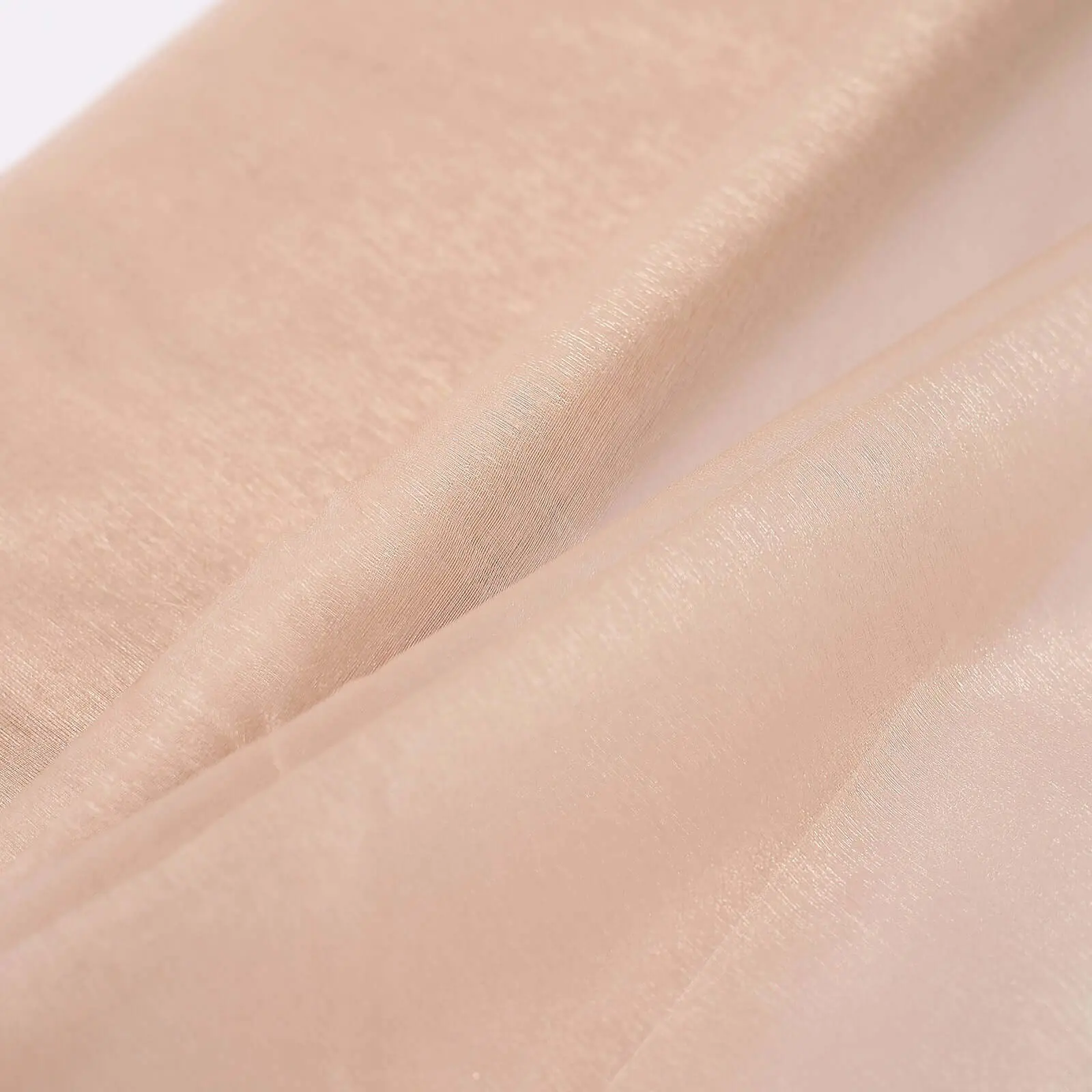 Nude Solid Sheer Chiffon Fabric Bolt - 54"x10yd DIY Voile Drapery Fabric for Backdrop Arches, Aisle Decorations, Flower Bouquet Wrapping, Crafts