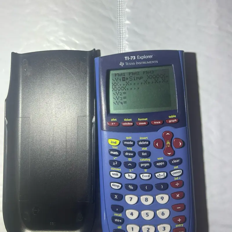 Texas Instruments TI 73 Graphing Calculator with Cover Tested Calculus
