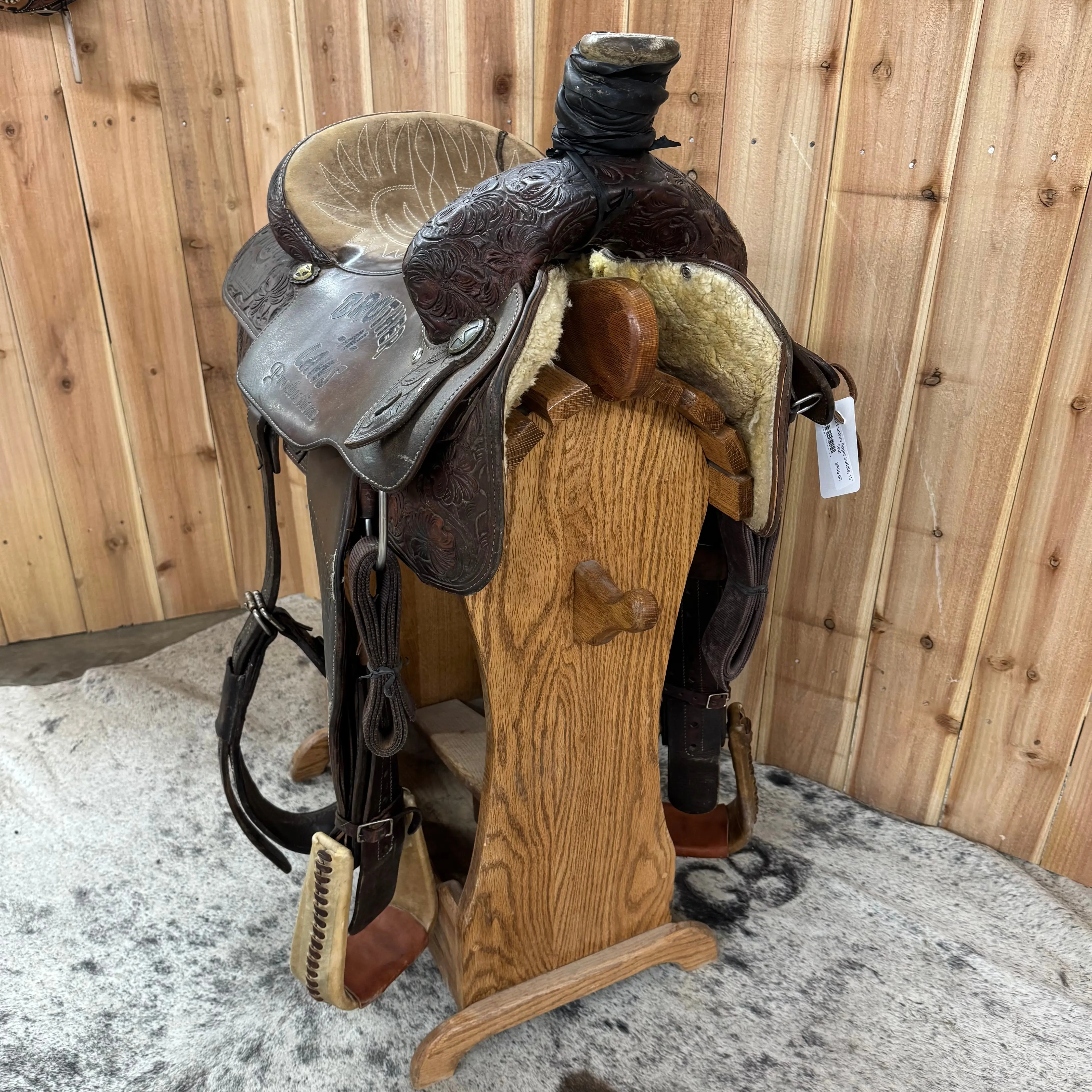 Used Masters Roper Saddle, 15" Seat