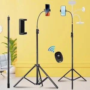 UEGOGO Pro tripod flexible Gooseneck Tripod: 13.7"-60" Adj. w/ Wireless Remote & 360° Ball HeadFits iPhone 15 Pro/14/13 & Android. TikTok Viral, Biz Promos, Selfies, Gaming. Compact & Travel-Ready! Game Recording  Cellphone mount