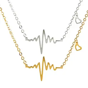 Heartbeat ECG, EKG Necklace with Heart Charm – Unique Medical Jewelry Gift for Nurse, Doctor, Healthcare Professional, Doctor's Appreciation Gift, Personalized Health Pendant, Perfect for Medical Staff, Birthday, Graduation, and Special Occasion