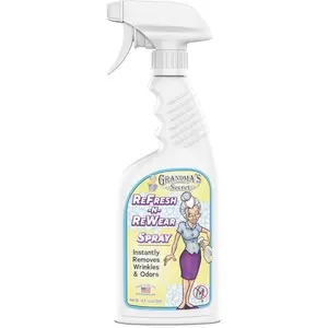 Grandma's Secret ReFresh N ReWear Spray - Instantly Removes Wrinkles & Odors - Wrinkle Release, Fabric Refresher Spray, Chlorine, Bleach and Toxin-Free - 16 Ounce