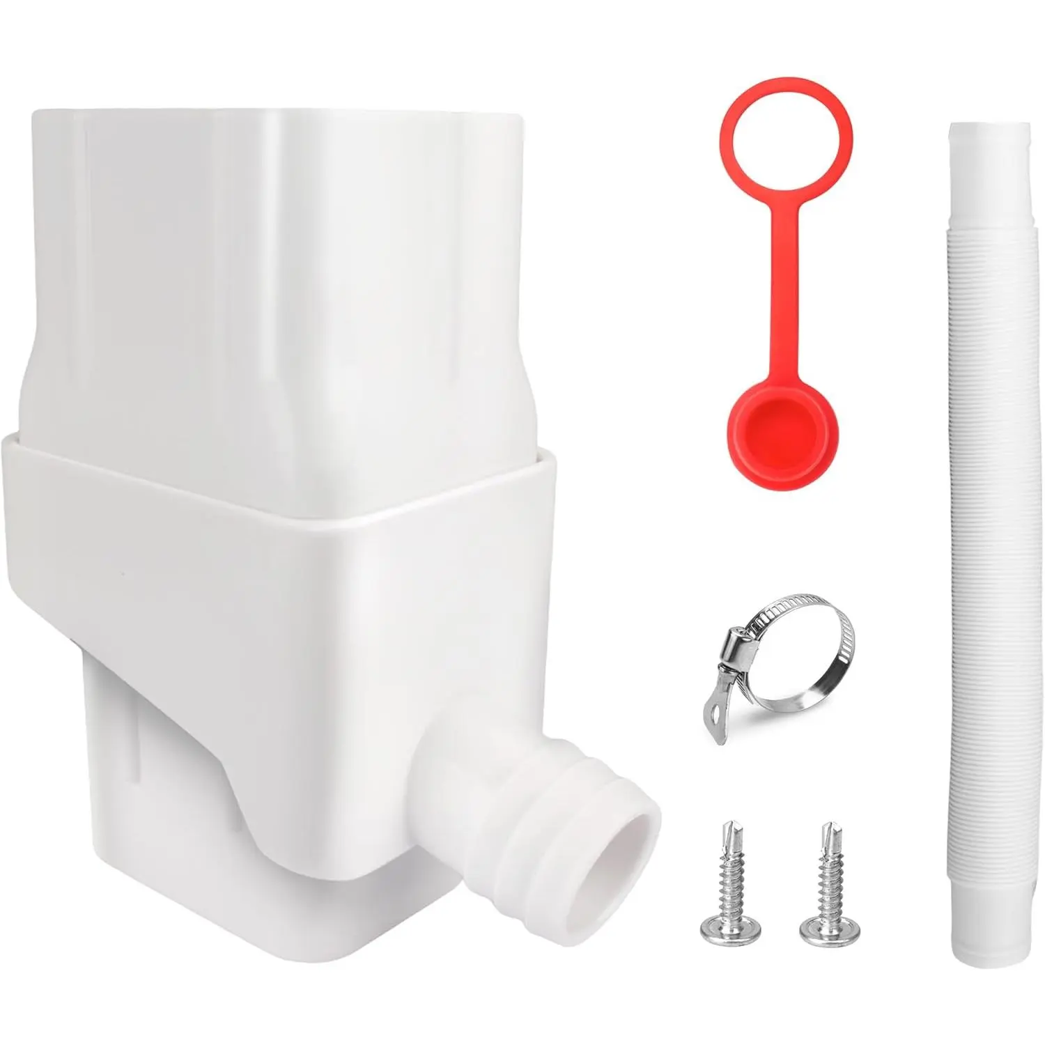 Downspout Rainwater Collection, Rain Barrel Diverter Kit Fits 2 "x 3’’ Standard Downspoutand, Rainwater Collection System -White