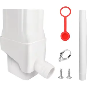 Downspout Rainwater Collection, Rain Barrel Diverter Kit Fits 2 "x 3’’ Standard Downspoutand, Rainwater Collection System -White