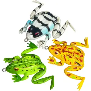 3 count Topwater Fishing Plopper Lures, Floating Popper  Set with Chemically Sharpened Hooks for Saltwater Freshwater, Top Water Plopping Swimbait Teaser for Bass Tuna Perch Pike Crappie