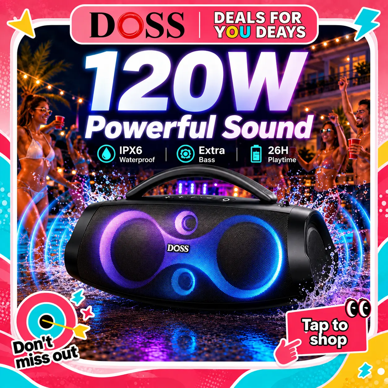 doss extra loud bluetooth speaker
